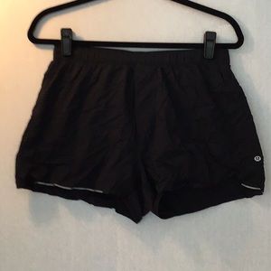 Lululemon black running shorts